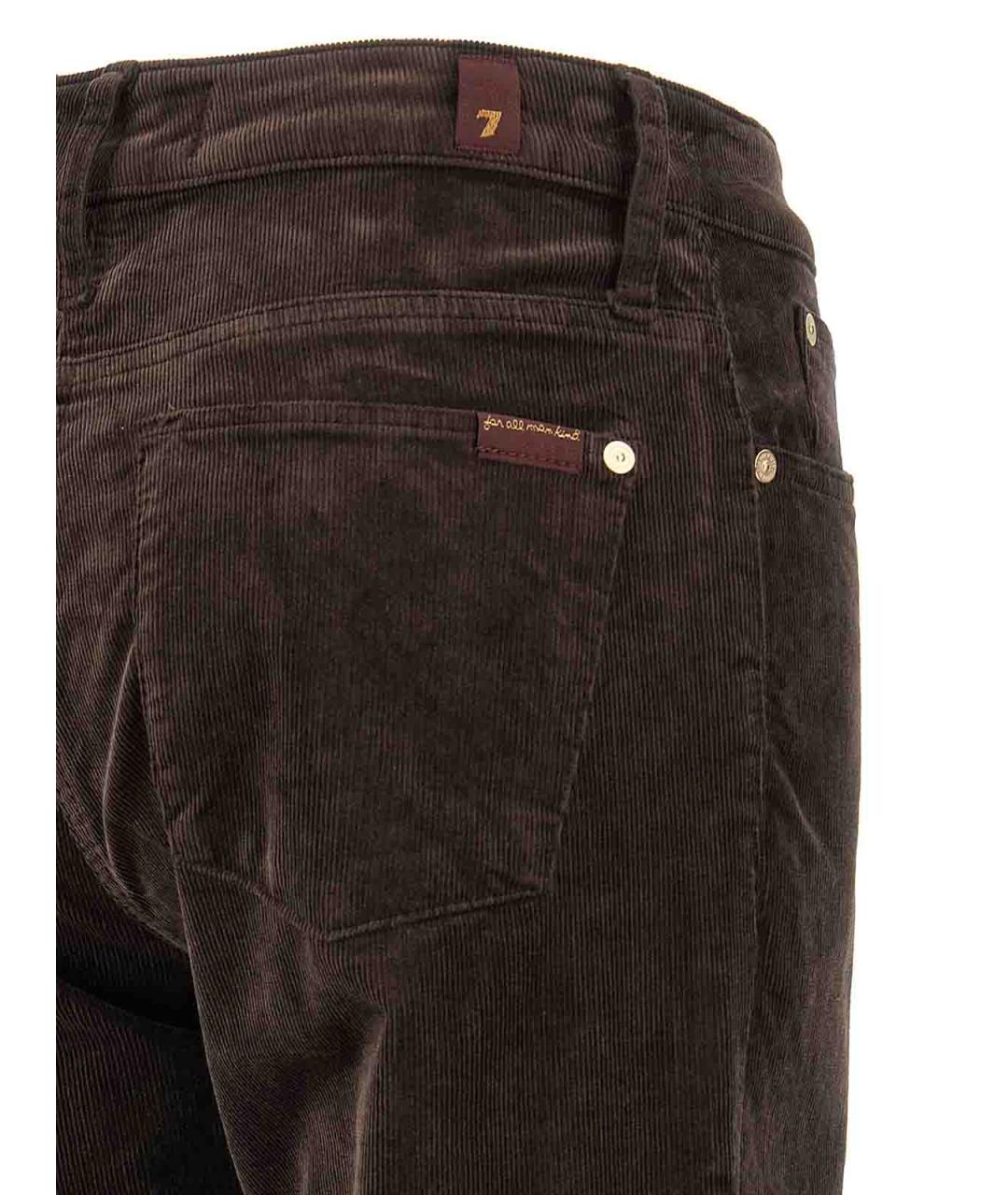 7 FOR ALL MANKIND Коричневые полиэстеровые брюки широкие, фото 4