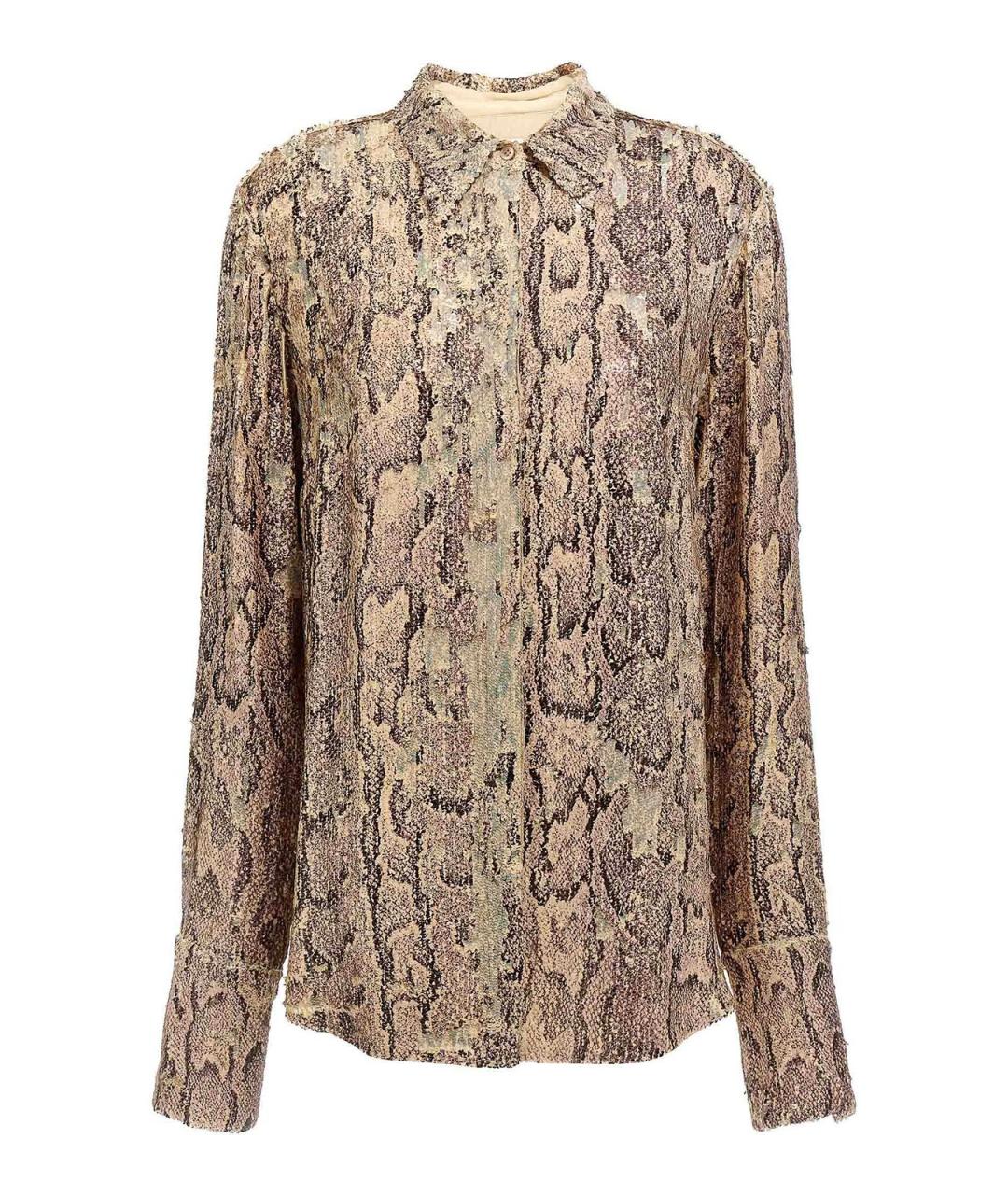 DRIES VAN NOTEN Розовая вискозная рубашка, фото 1