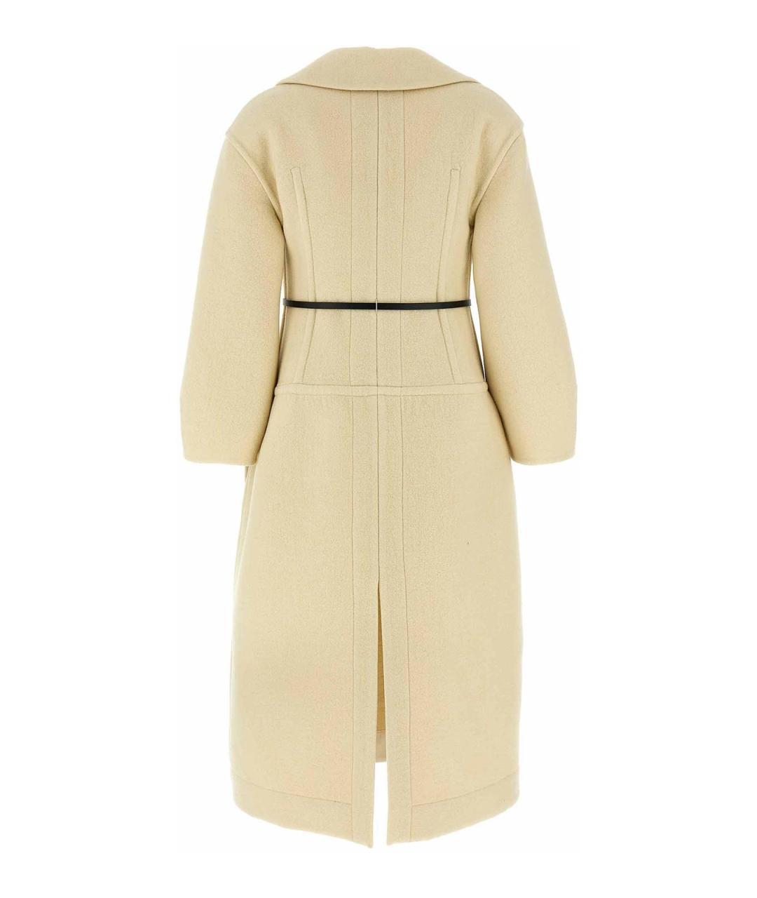 JIL SANDER Бежевое шерстяное пальто, фото 2