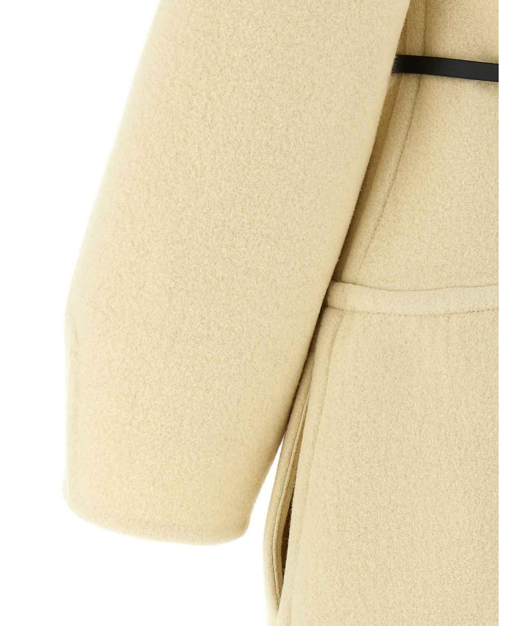 JIL SANDER Бежевое шерстяное пальто, фото 4