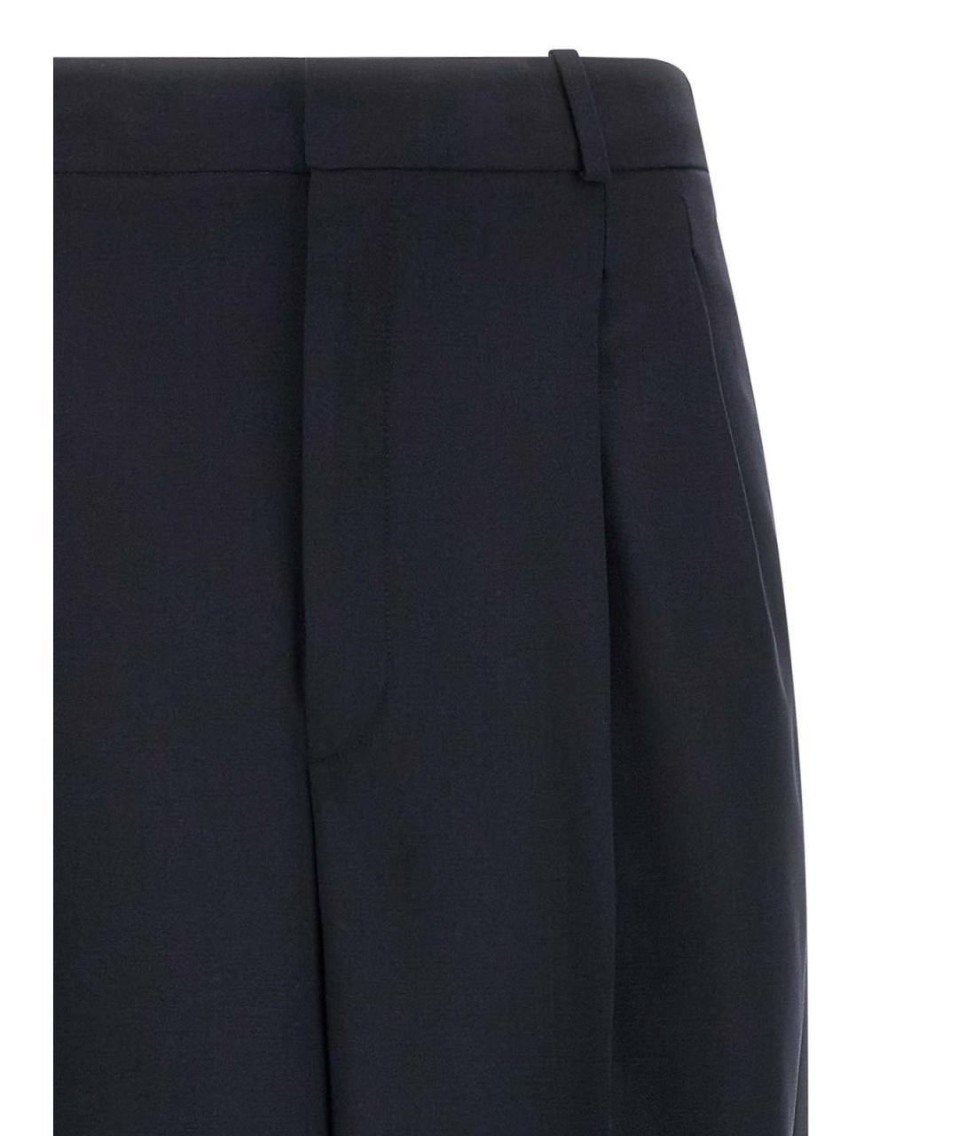 POLO RALPH LAUREN Синие шерстяные брюки широкие, фото 3