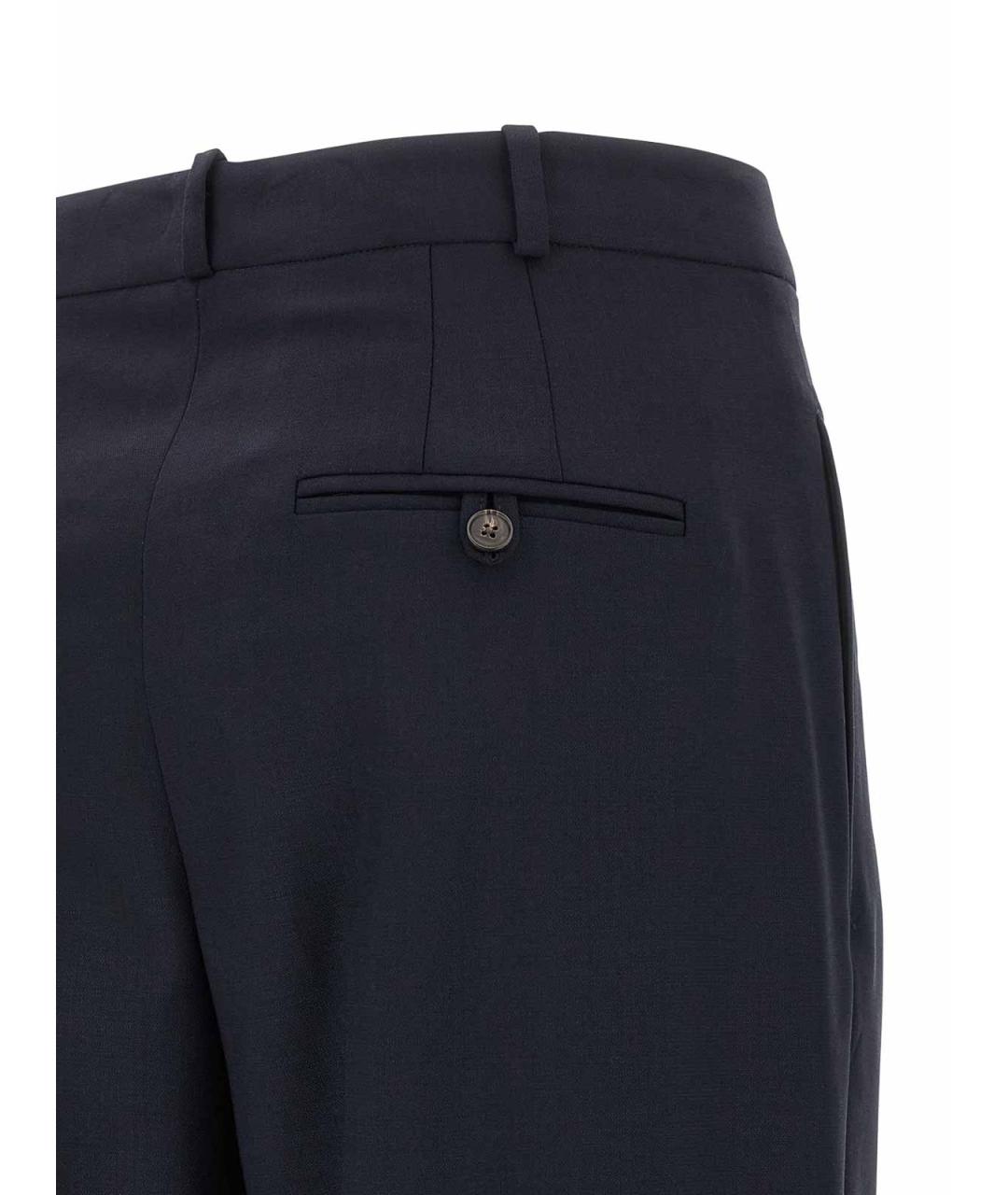 POLO RALPH LAUREN Синие шерстяные брюки широкие, фото 4
