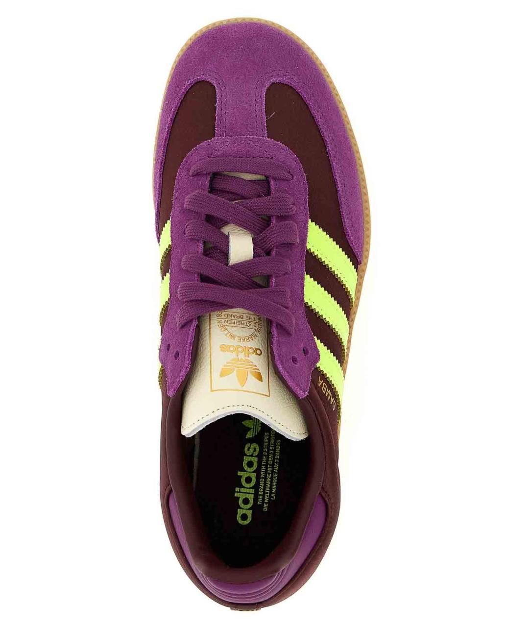 ADIDAS Фиолетовые замшевые кроссовки, фото 4