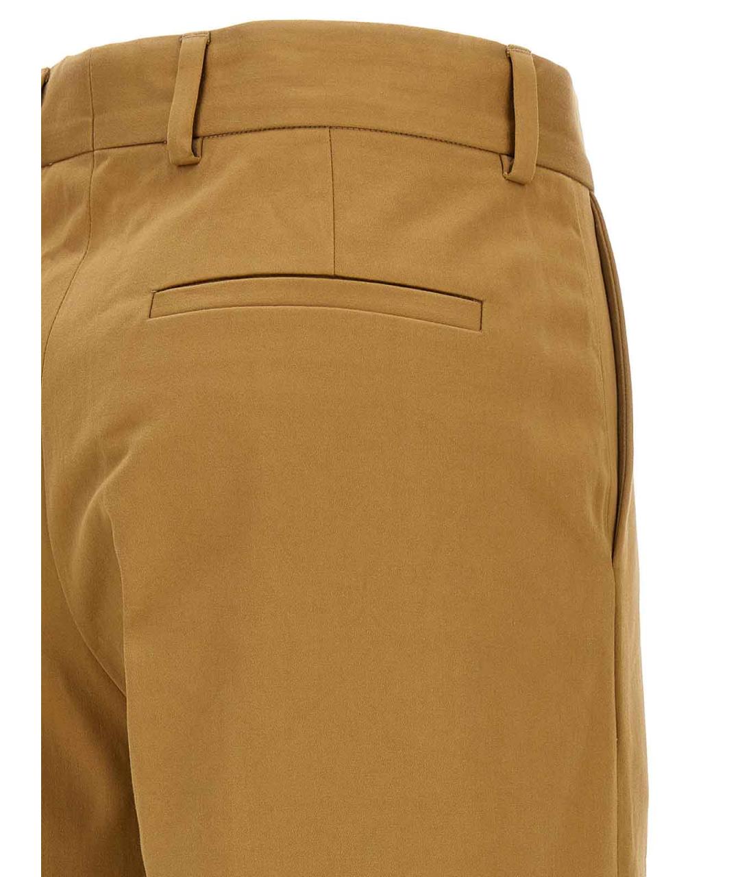 DRIES VAN NOTEN Бежевые хлопковые брюки широкие, фото 4