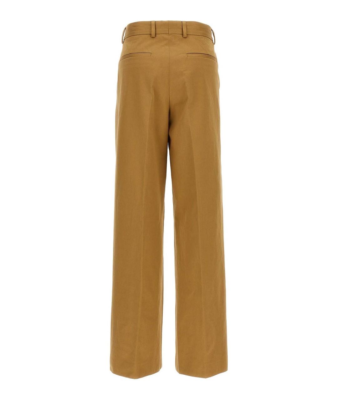 DRIES VAN NOTEN Бежевые хлопковые брюки широкие, фото 2