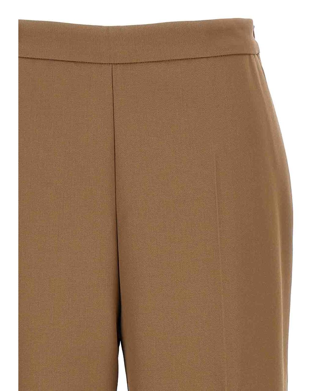 DRIES VAN NOTEN Коричневые шерстяные брюки широкие, фото 3