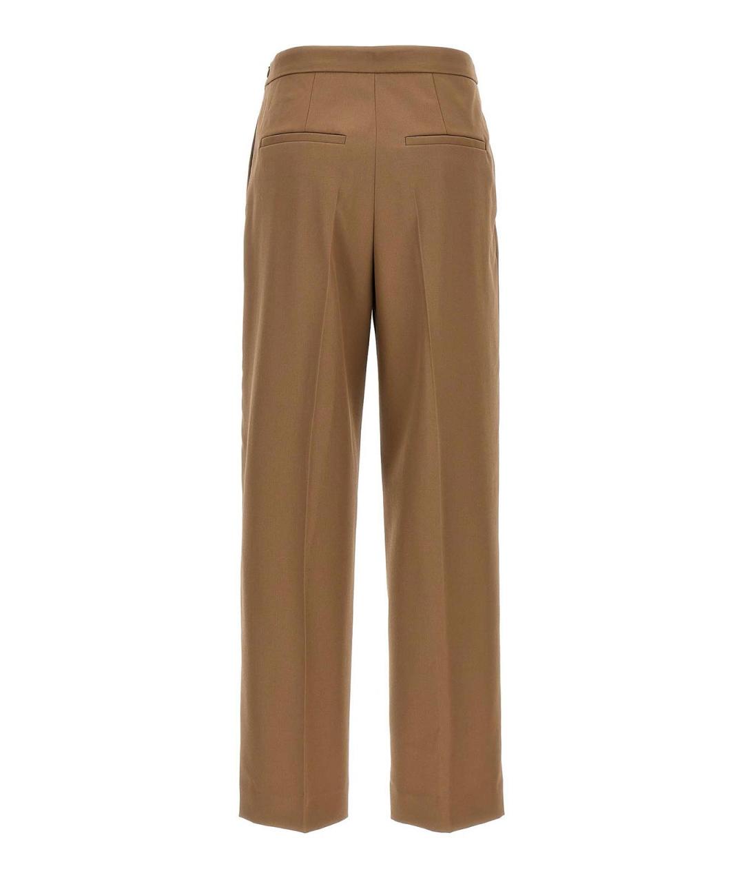 DRIES VAN NOTEN Коричневые шерстяные брюки широкие, фото 2