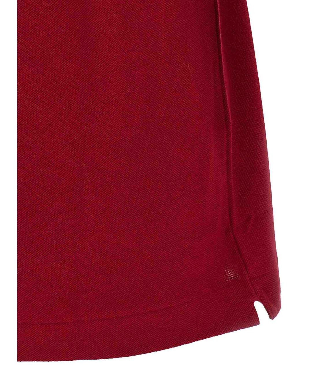 LACOSTE Бордовое хлопковое поло с коротким рукавом, фото 4