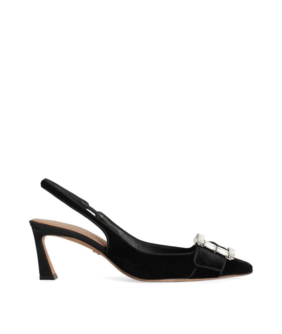 DOLCE&GABBANA Черные бархатные туфли, фото 1