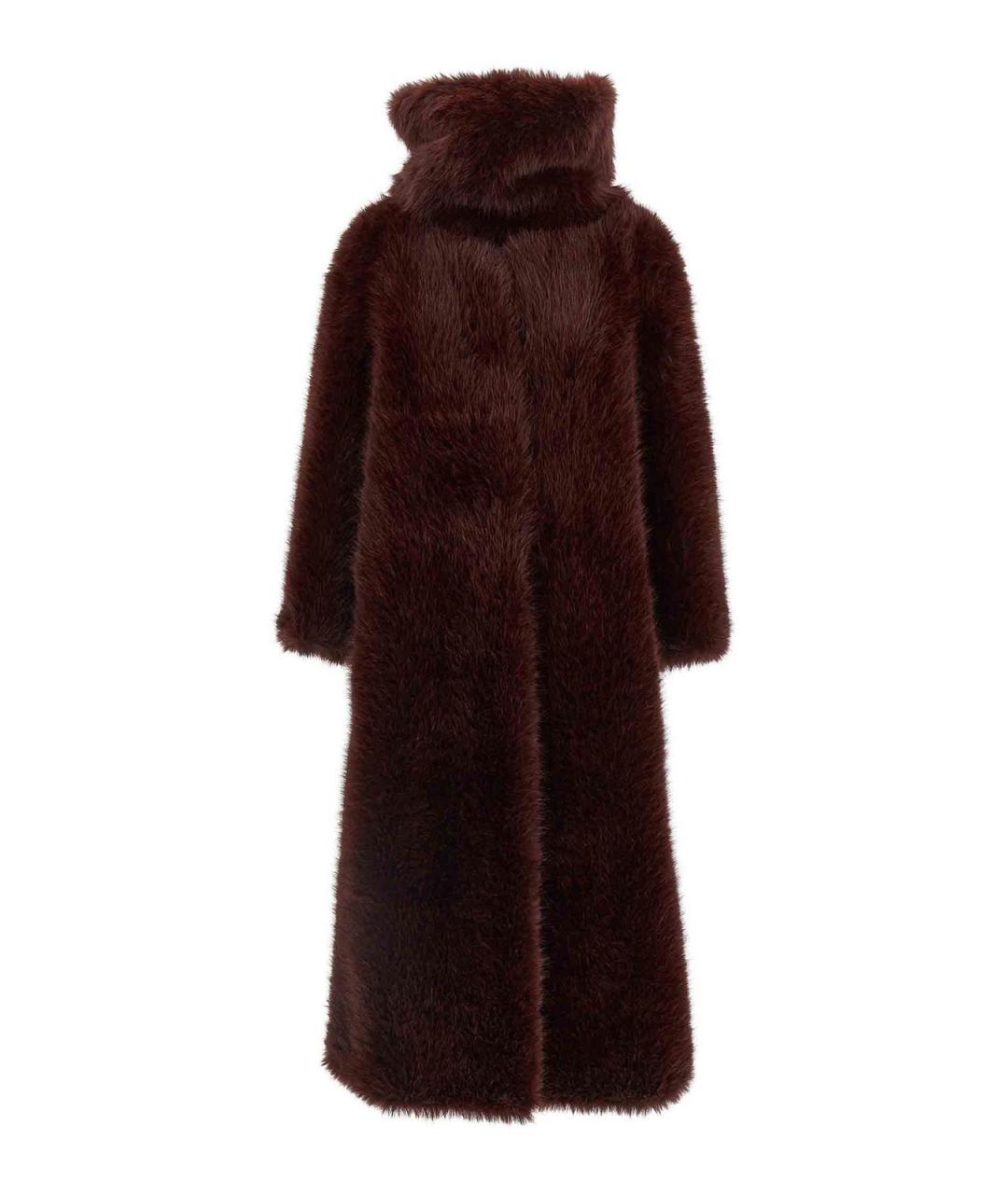 B&B COUTURE Бордовая полиэстеровая шуба, фото 1