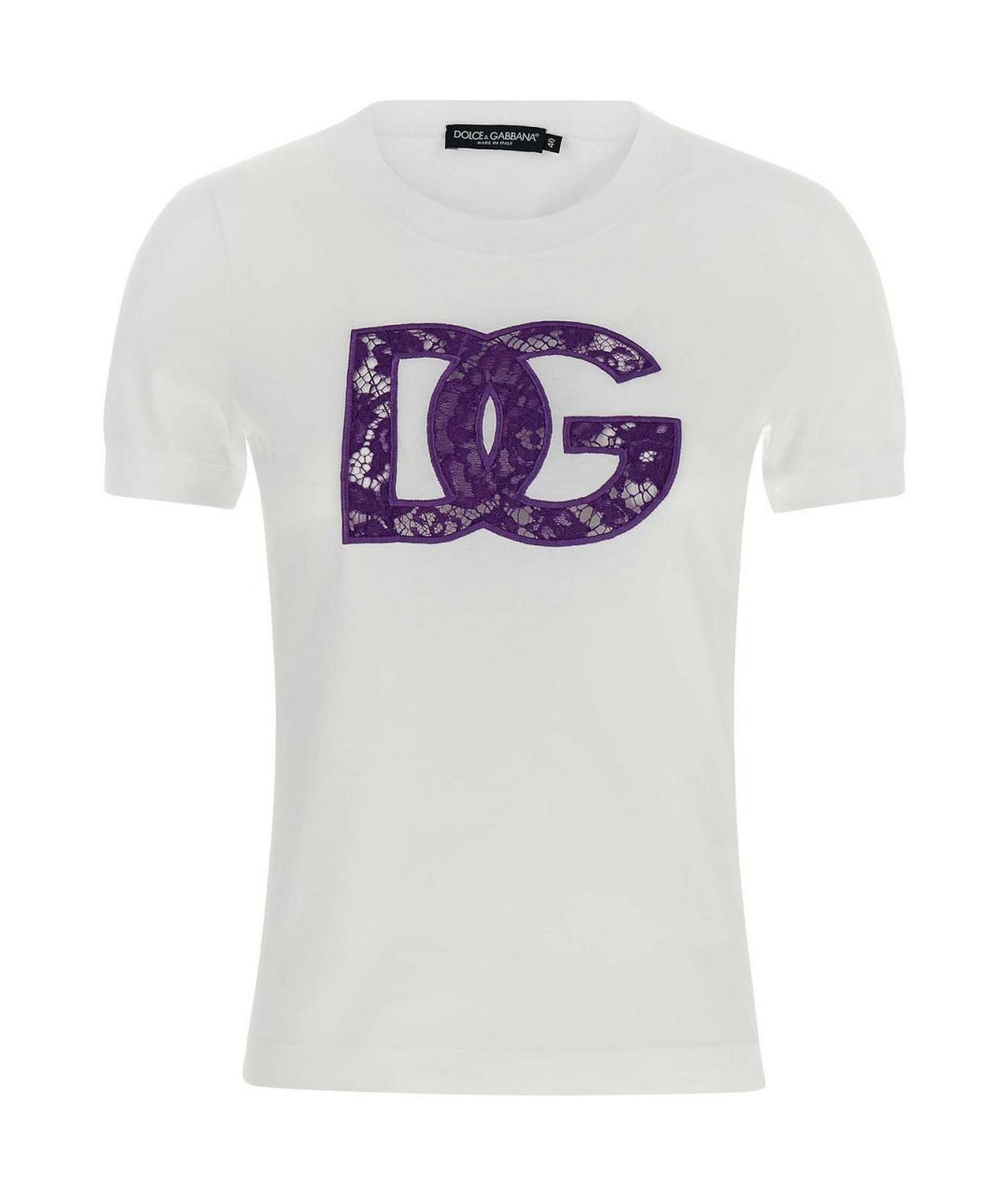 DOLCE&GABBANA Белая хлопковая футболка, фото 1