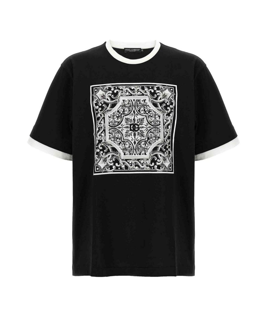 DOLCE&GABBANA Черная хлопковая футболка, фото 1