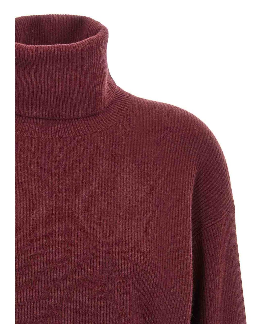 BRUNELLO CUCINELLI Бордовый шерстяной джемпер / свитер, фото 3