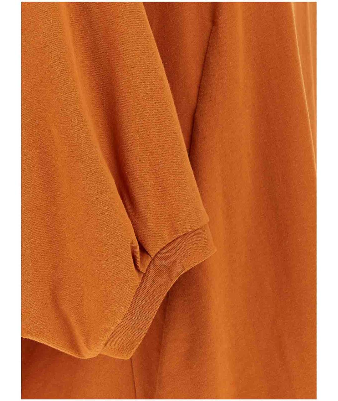 DRIES VAN NOTEN Оранжевая хлопковая футболка, фото 4