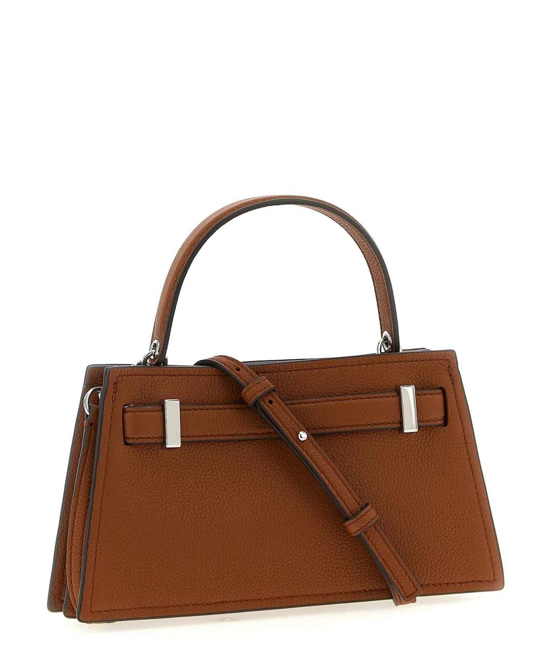 TORY BURCH Коричневая кожаная сумка с короткими ручками, фото 2