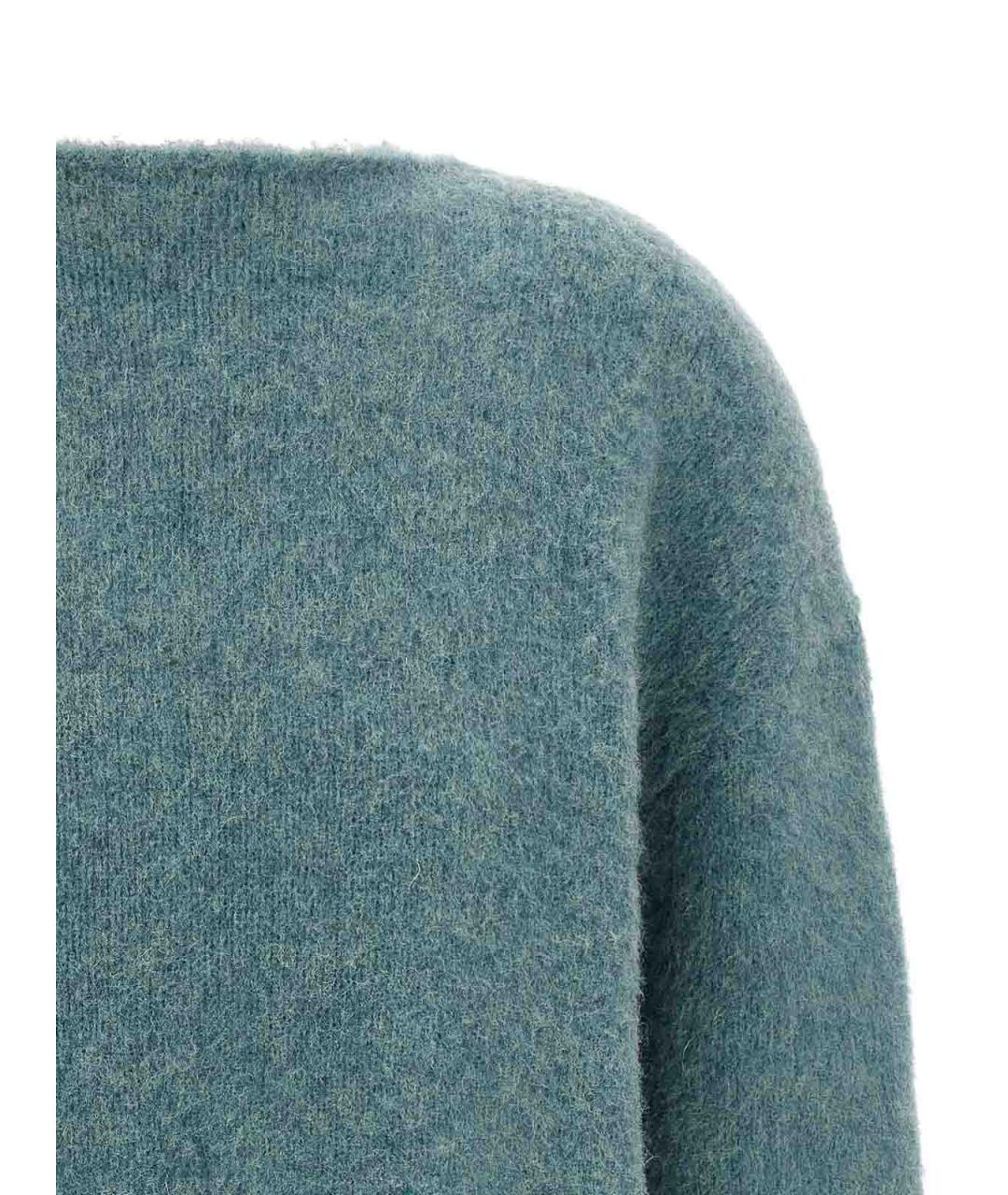 JIL SANDER Бирюзовый шерстяной кардиган, фото 3