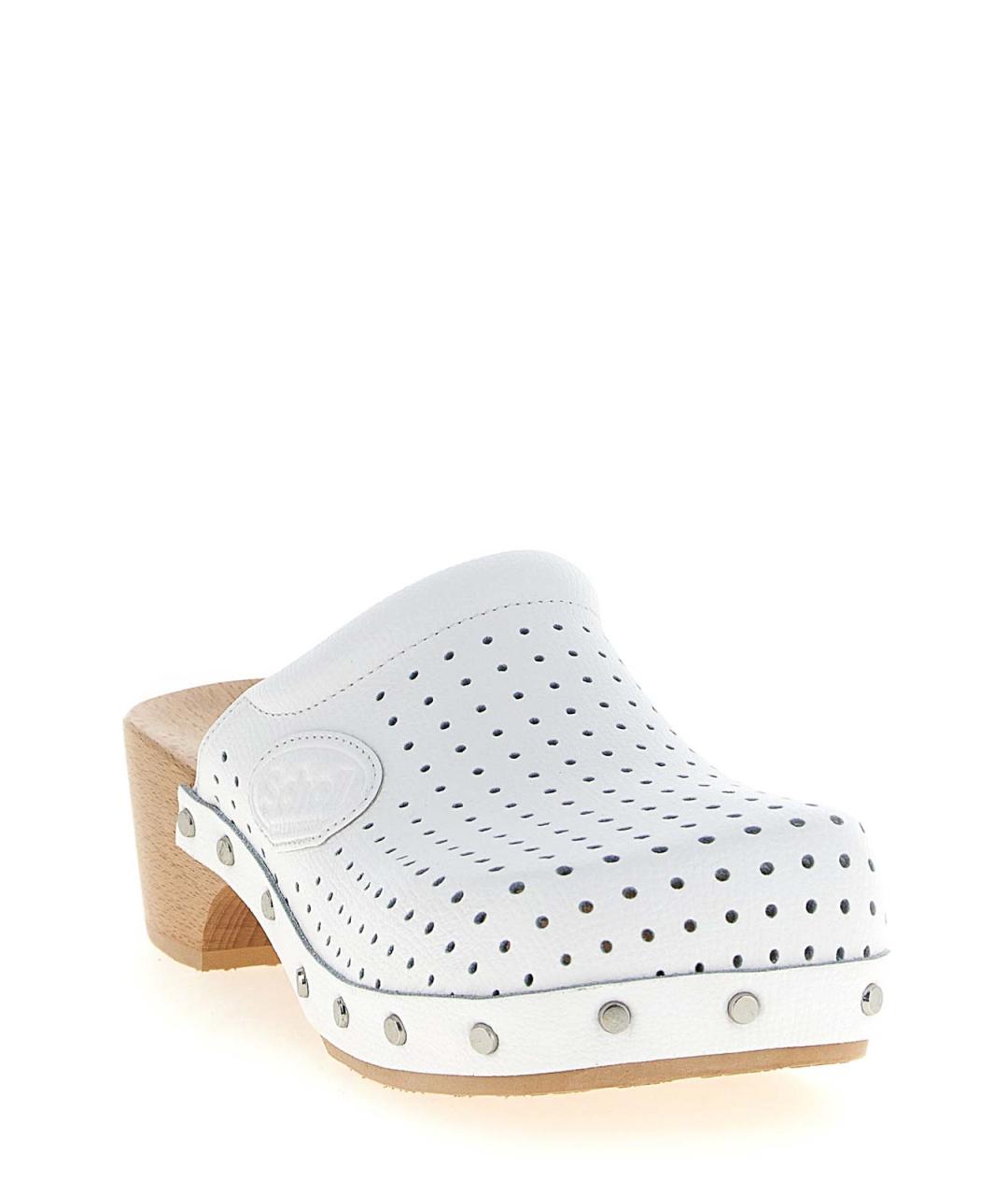 BALENCIAGA Белые кожаные мюли, фото 2