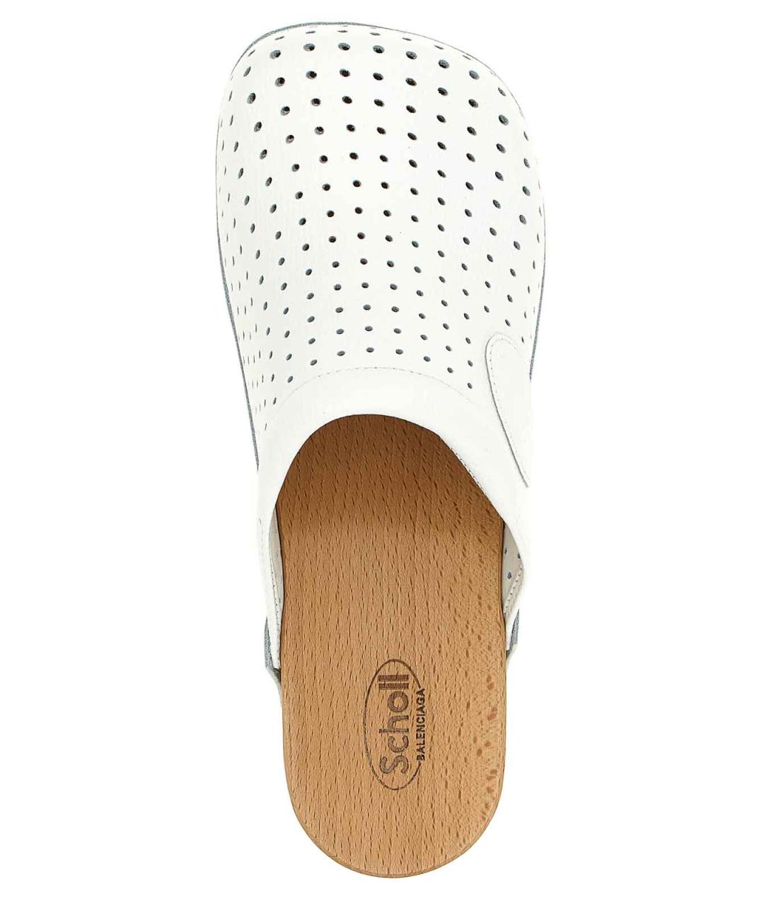 BALENCIAGA Белые кожаные мюли, фото 4