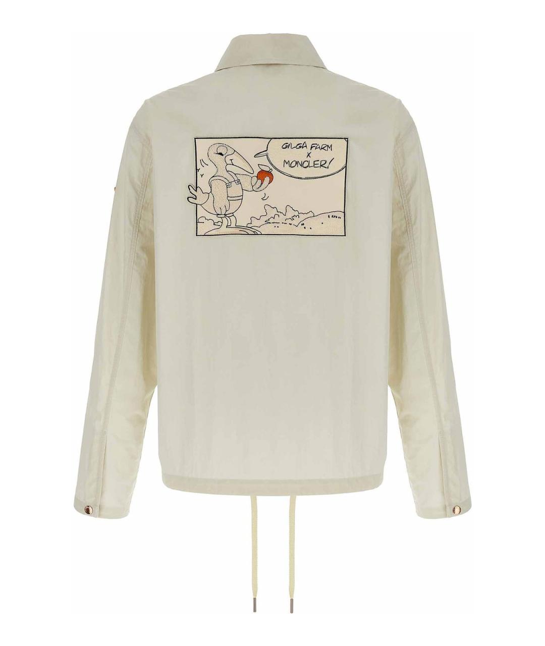 MONCLER Белая хлопковая куртка, фото 2