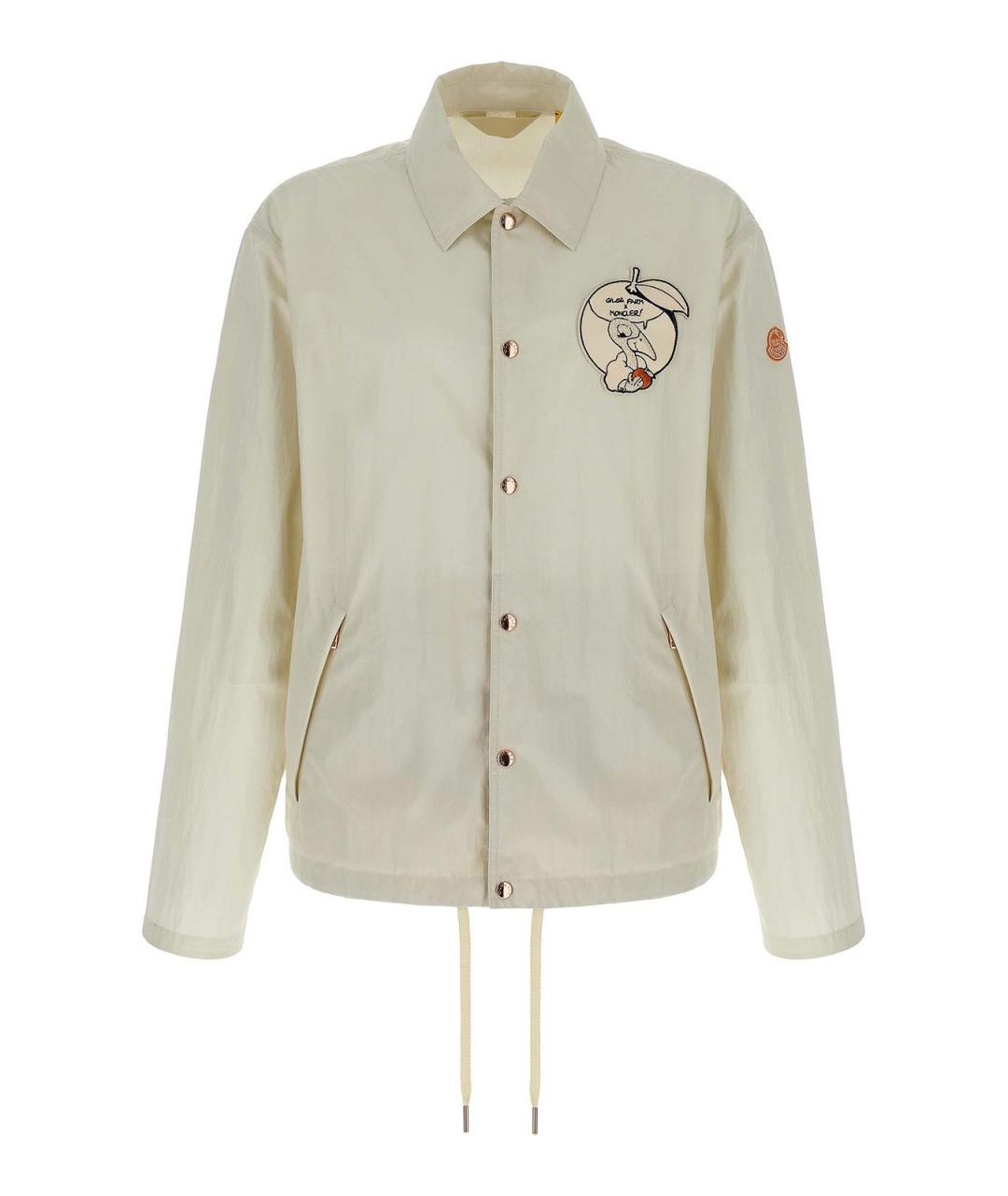 MONCLER Белая хлопковая куртка, фото 1