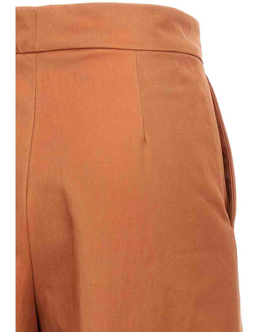 DRIES VAN NOTEN Коричневые хлопковые брюки широкие, фото 4