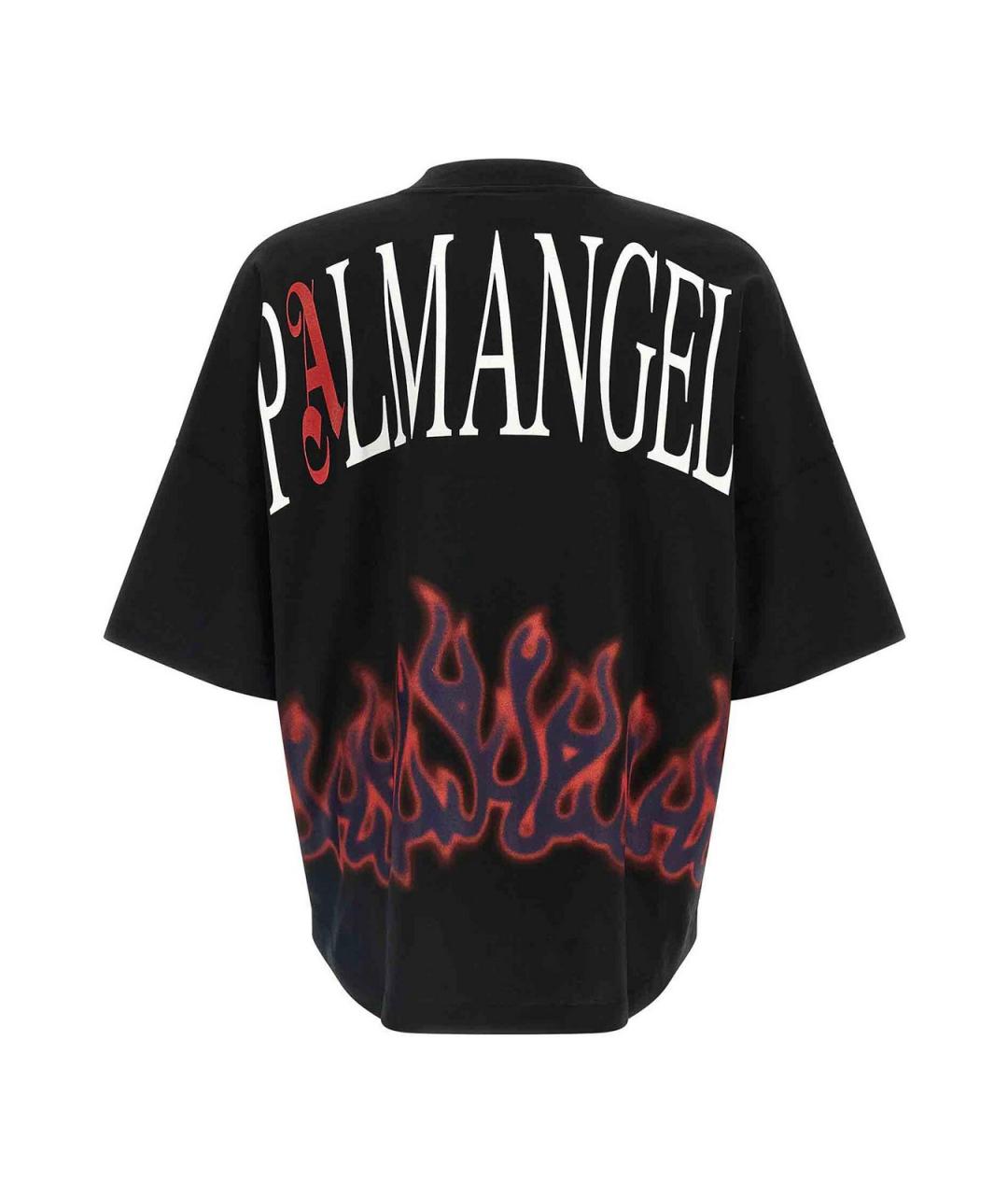 PALM ANGELS Черная хлопковая футболка, фото 2