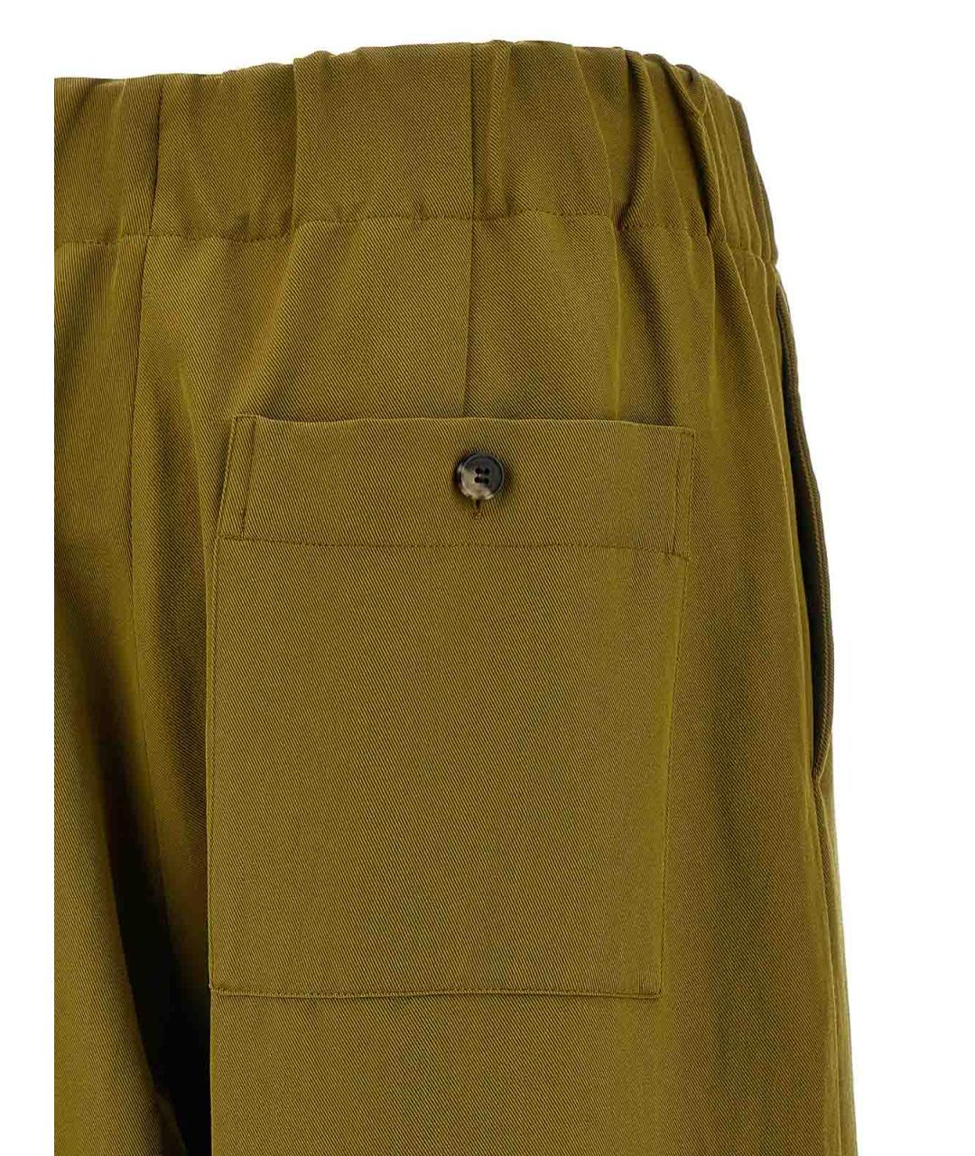 DRIES VAN NOTEN Зеленые шерстяные брюки широкие, фото 4
