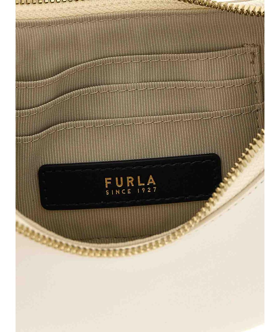 FURLA Белая кожаная сумка через плечо, фото 4