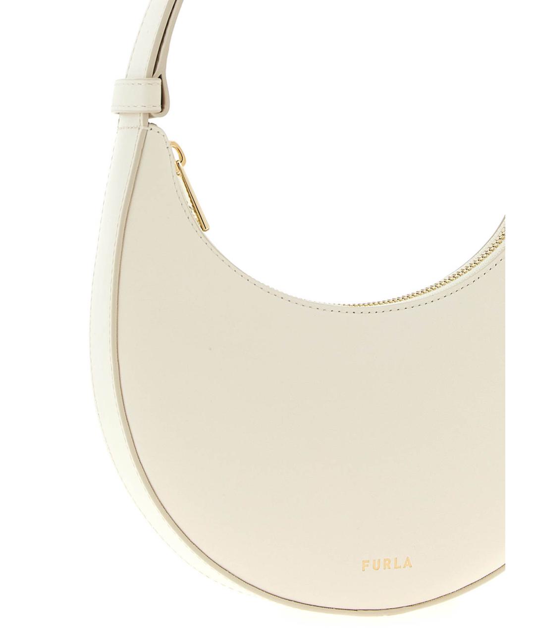 FURLA Белая кожаная сумка через плечо, фото 3