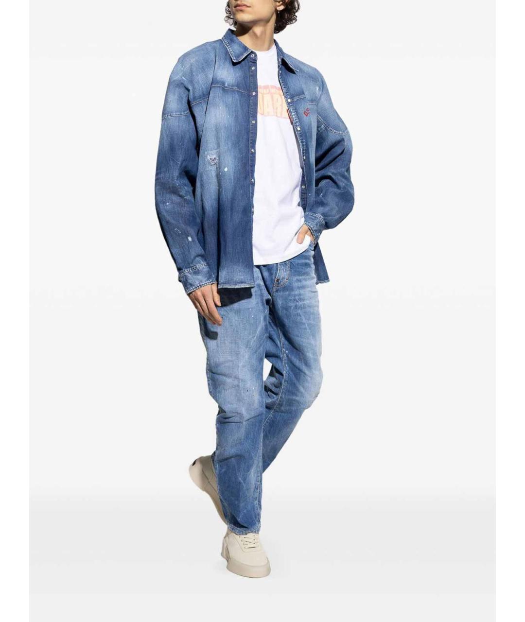 DSQUARED2 Синие хлопковые джинсы, фото 2