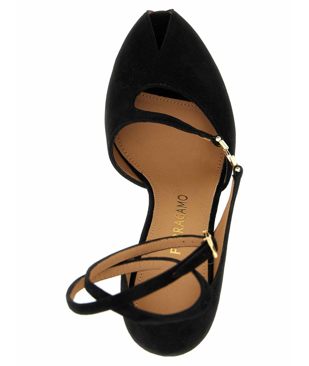 FERRAGAMO Черные сандалии, фото 4
