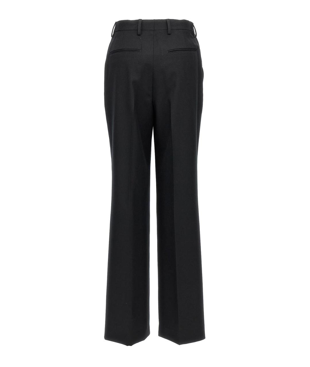 DRIES VAN NOTEN Черные шерстяные брюки широкие, фото 2