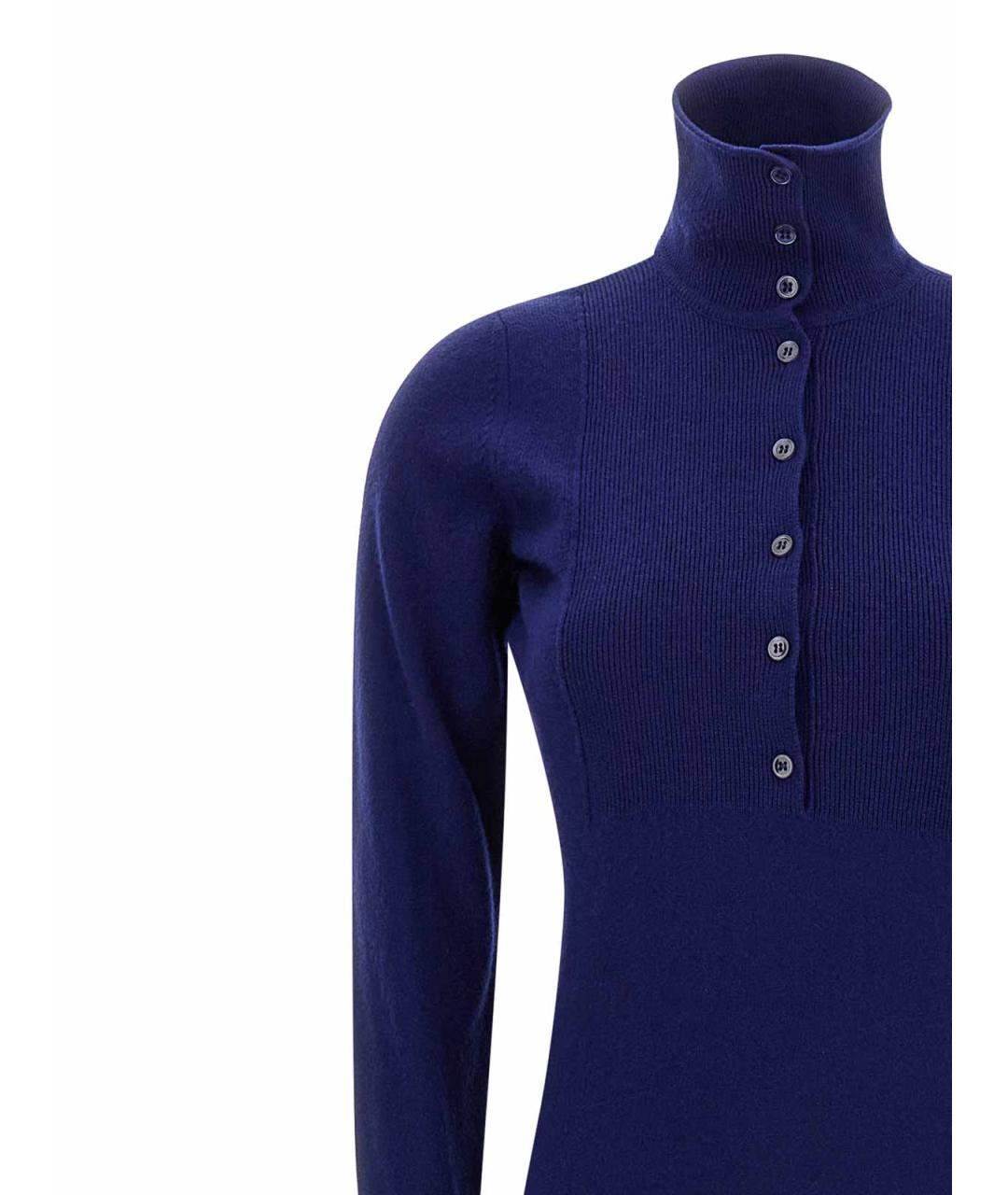 TOM FORD Синее шерстяное повседневное платье, фото 3