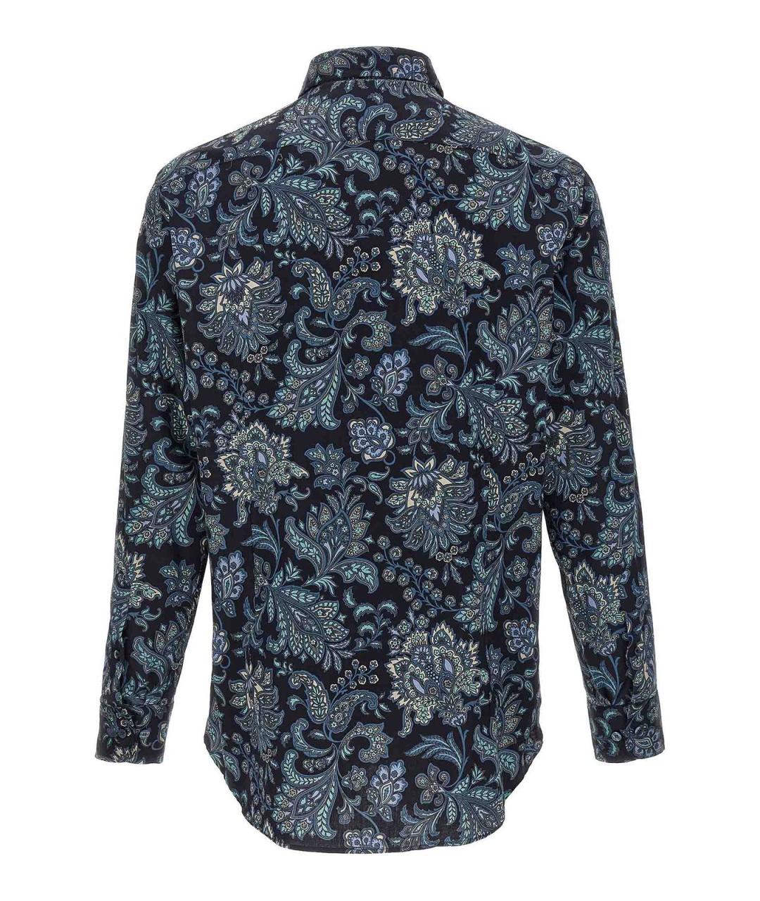 ETRO Синяя хлопковая кэжуал рубашка, фото 2