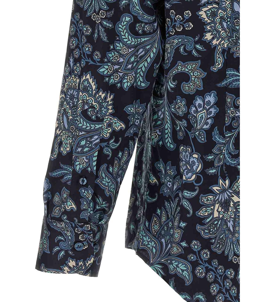 ETRO Синяя хлопковая кэжуал рубашка, фото 4