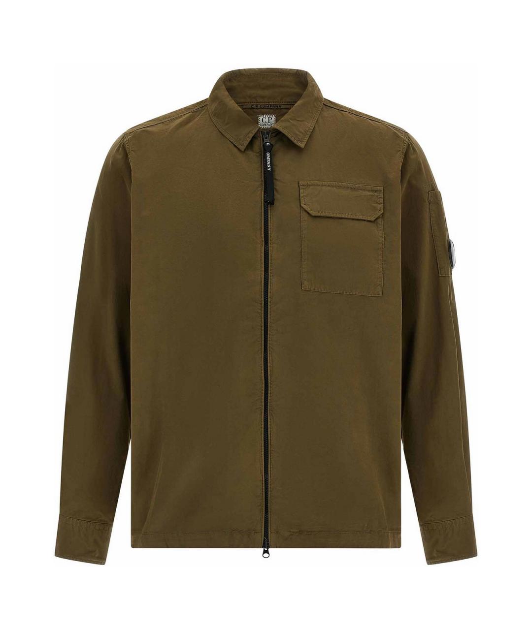 CP COMPANY Зеленая хлопковая кэжуал рубашка, фото 1