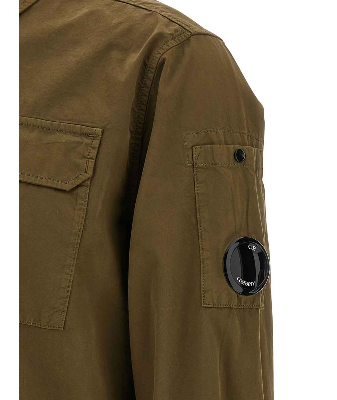 CP COMPANY Зеленая хлопковая кэжуал рубашка, фото 4