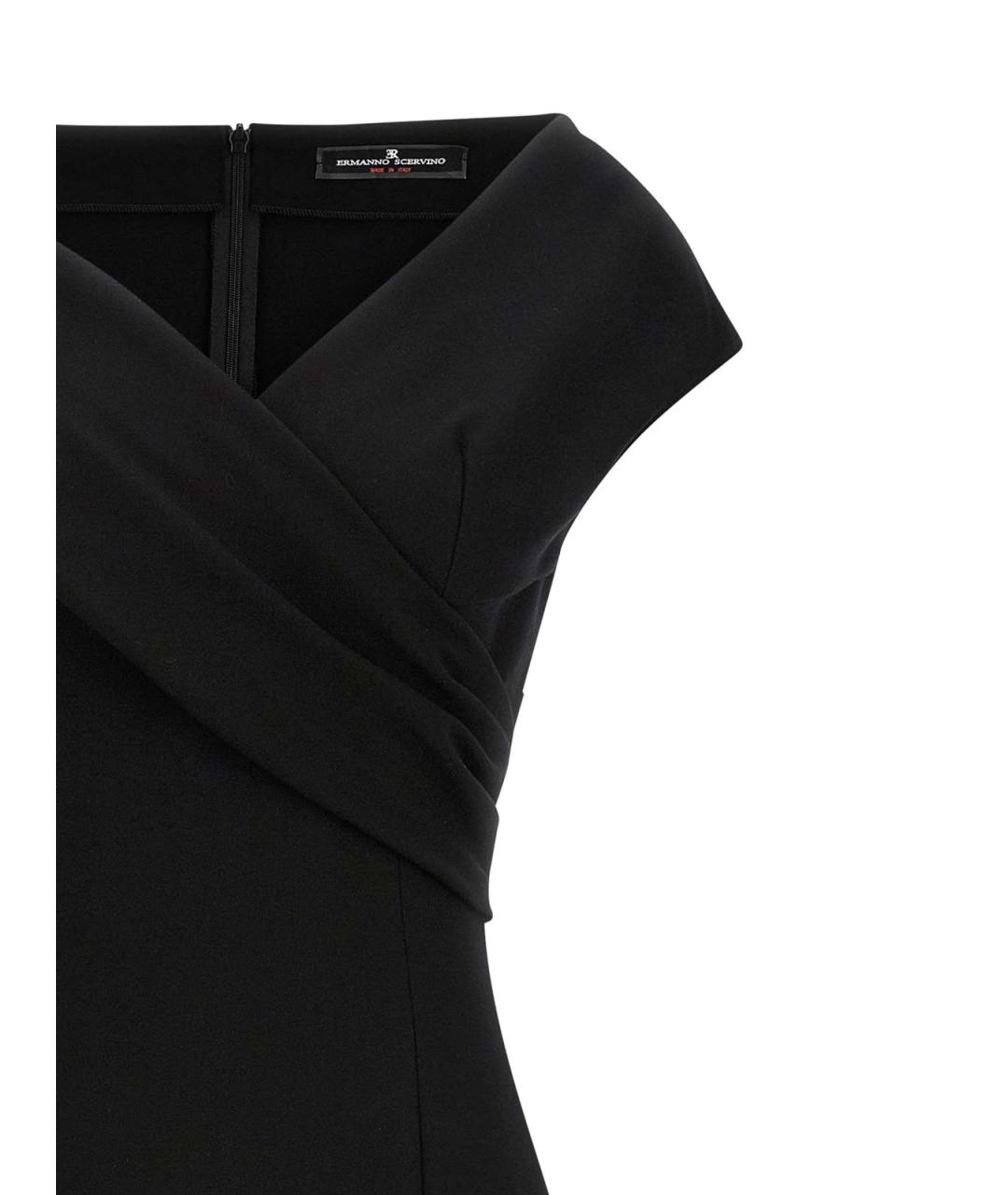 ERMANNO SCERVINO Черное вискозное повседневное платье, фото 3