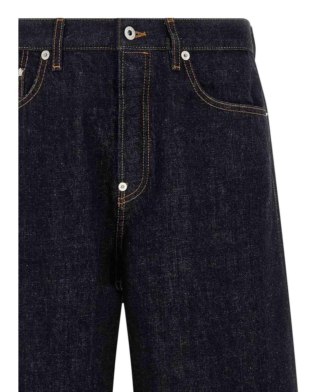 KENZO Синие хлопковые джинсы, фото 3
