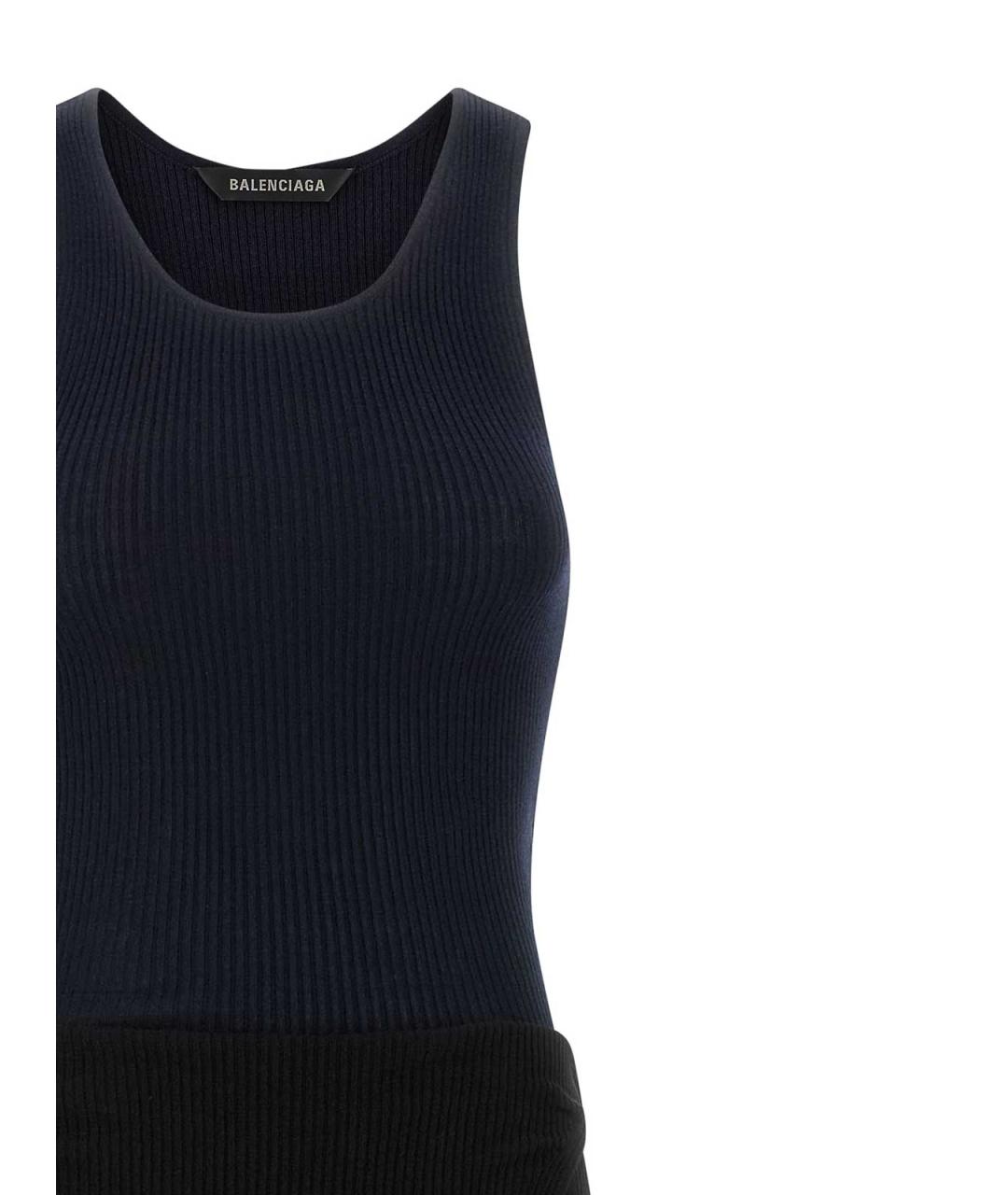 BALENCIAGA Черное хлопковое повседневное платье, фото 3