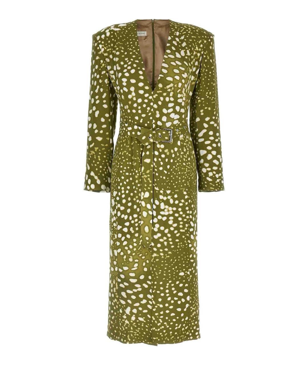 DRIES VAN NOTEN Зеленое вискозное повседневное платье, фото 1