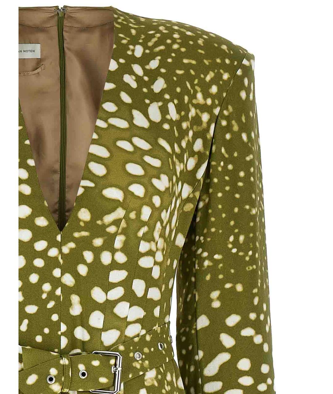DRIES VAN NOTEN Зеленое вискозное повседневное платье, фото 3