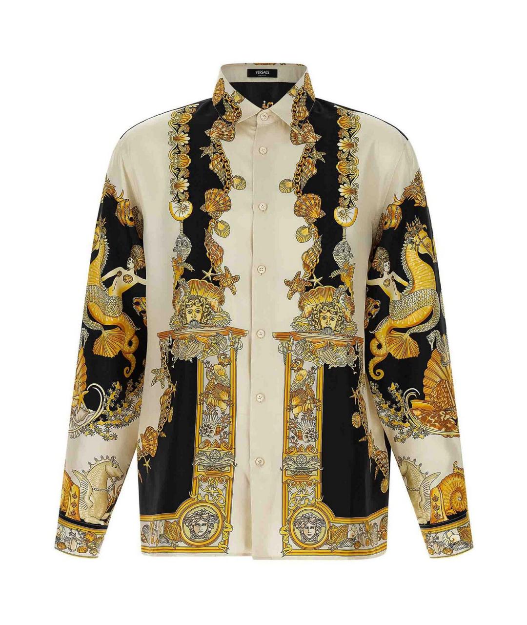 VERSACE Мульти шелковая кэжуал рубашка, фото 1