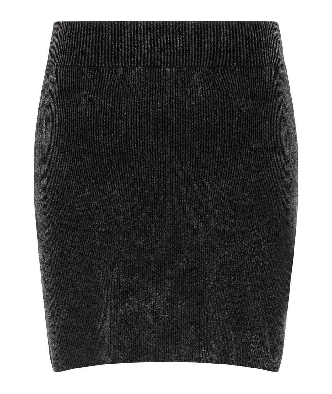 ALEXANDER WANG Черная хлопковая юбка миди, фото 2
