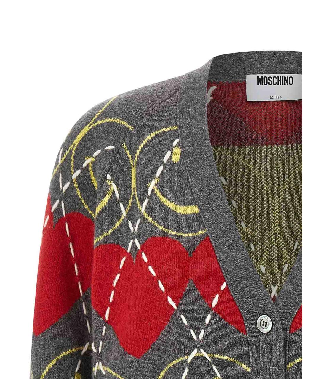 MOSCHINO Мульти шерстяной кардиган, фото 3