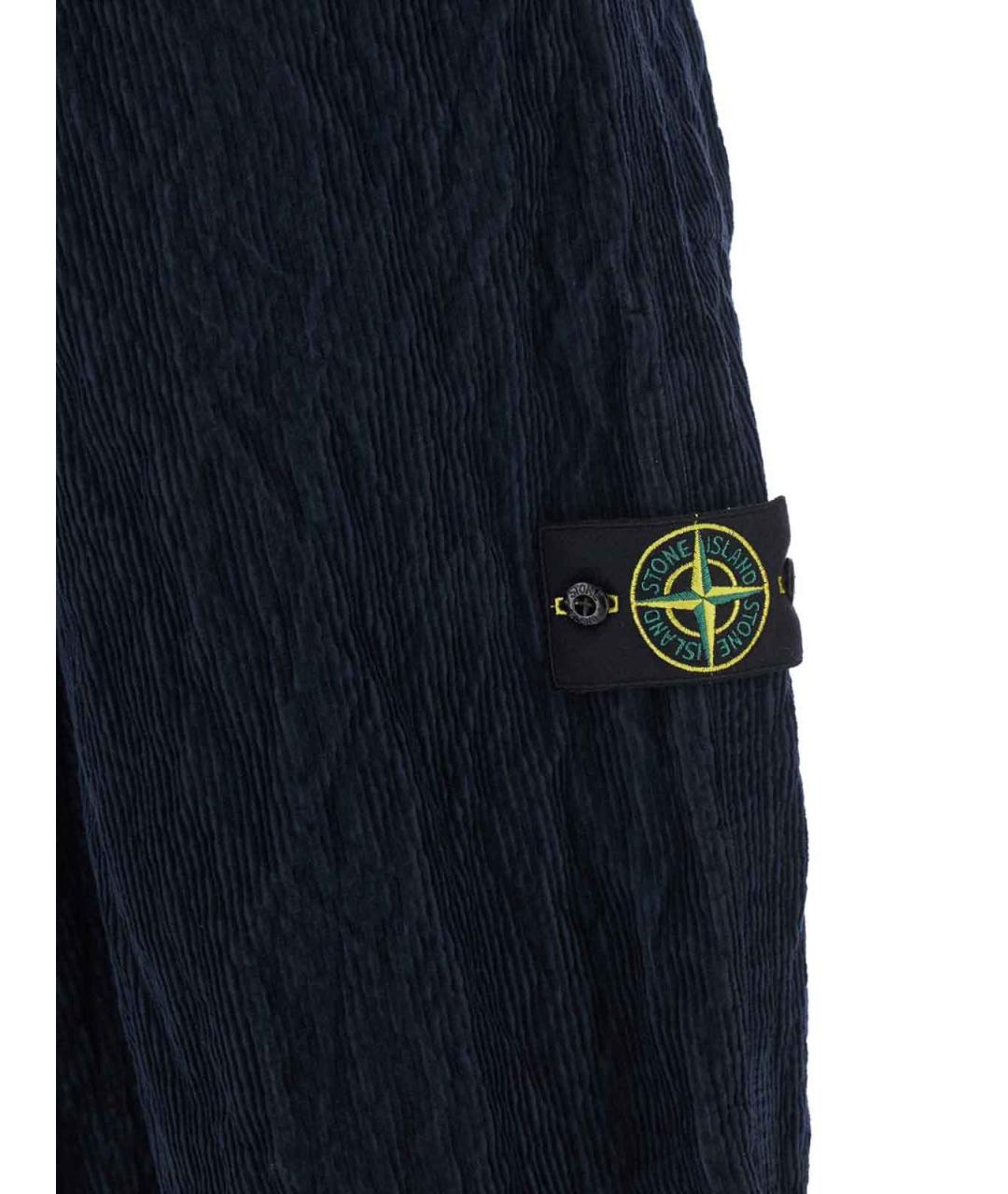 STONE ISLAND Темно-синие повседневные брюки, фото 3