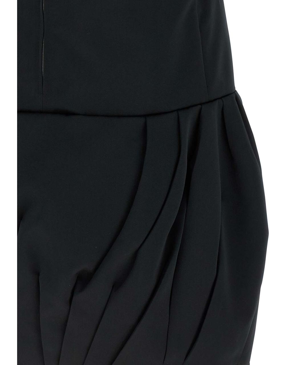 JIL SANDER Черное полиэстеровое повседневное платье, фото 4