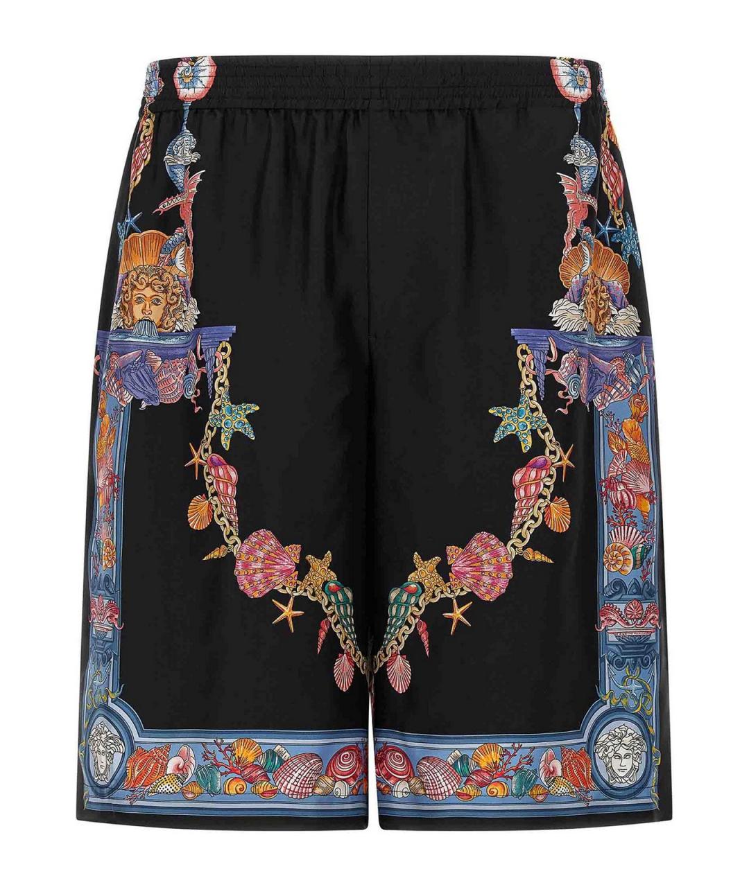 VERSACE Мульти шелковые шорты, фото 1