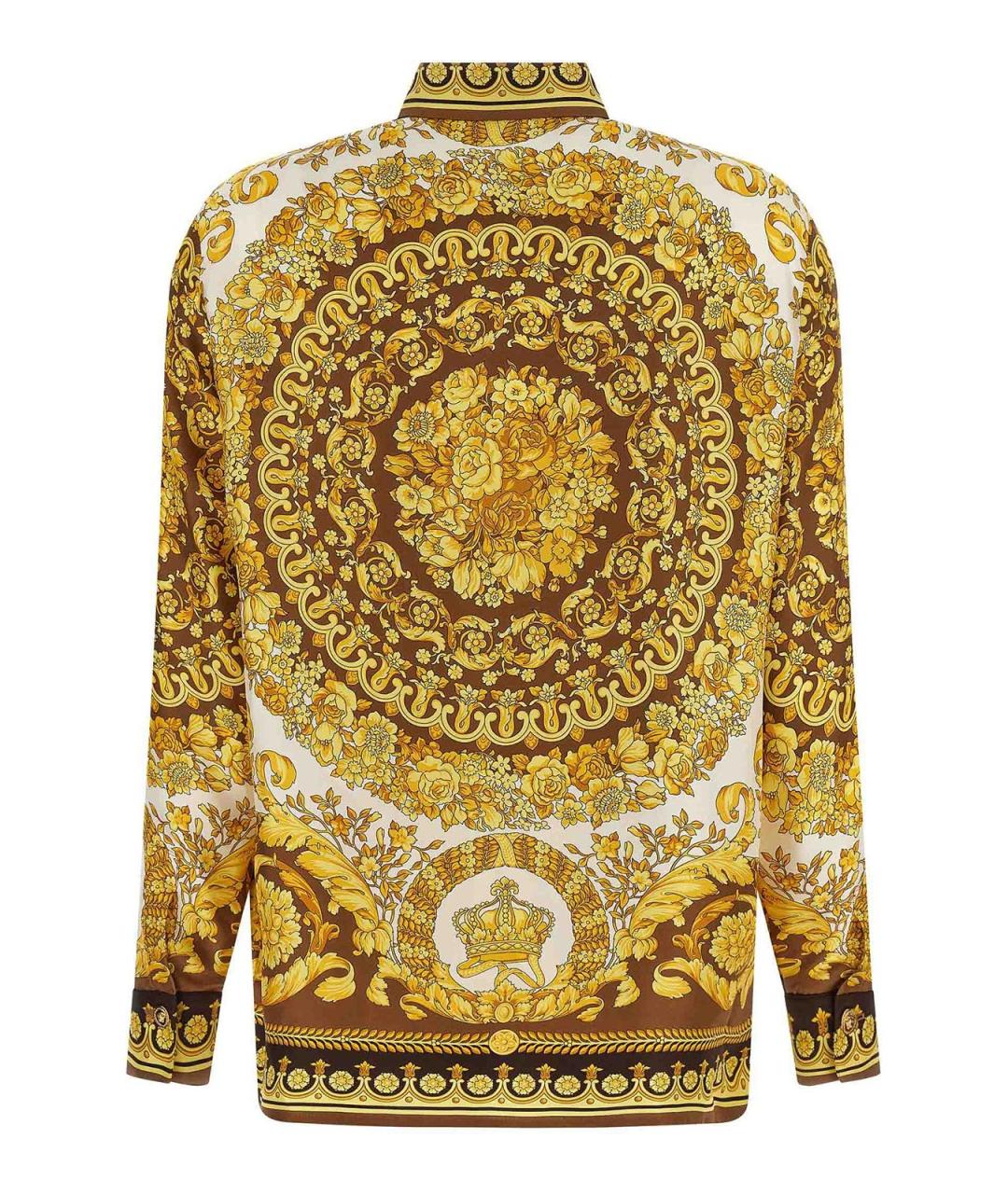 VERSACE Золотая шелковая рубашка, фото 3