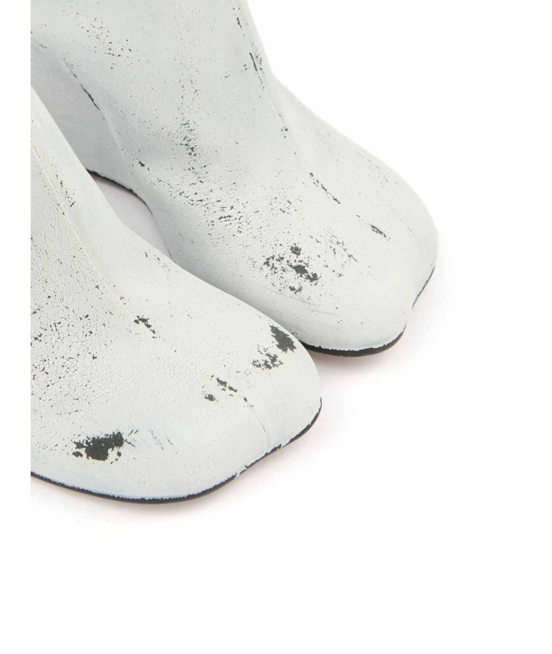 MM6 MAISON MARGIELA Белые кожаные мюли, фото 5